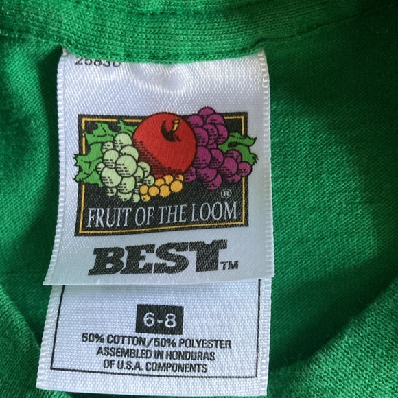 Vintage 90s green Camp tee size youth 6-8 - Picture 3 of 7
